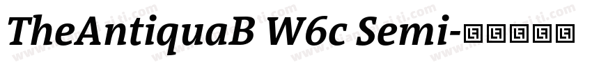 TheAntiquaB W6c Semi字体转换
